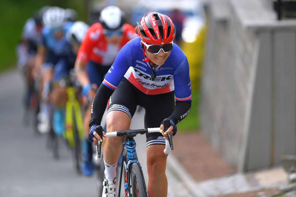 SCHMOLLN GERMANY MAY 25 Audrey CordonRagot of France and Trek Segafredo during the 34th Internationale LOTTO Thringen Ladies Tour 2021 Stage 1 a 899km stage from Schmolln to Schmolln ltlt2021 lottothueringenladiestour womencycling on May 25 2021 in Schmolln Germany Photo by Luc ClaessenGetty Images