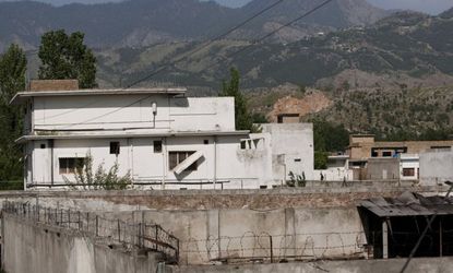 Osama bin Laden's compound in Abbottabad, Pakistan before it was torn down.