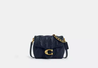 Coach Times Square Tabby Shoulder Bag With Quilting in Navy