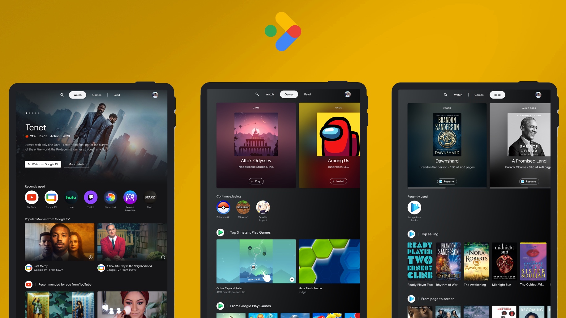 Android tablets getting Google Entertainment Space