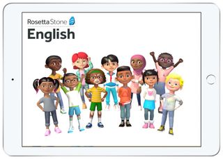 Rosetta Stone English illustration with kids