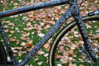 Detail of Rebecca Richardson's Specialized Aethos hill climb bike