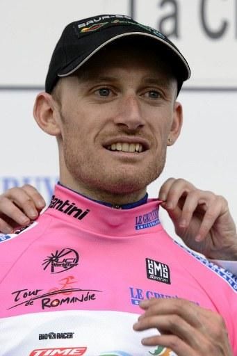 Best climber Fabrice Jeandesboz (Saur - Sojasun) on the podium