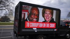 MoveOn truck highlights Justice Clarence Thomas' ethical issues