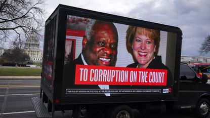 MoveOn truck highlights Justice Clarence Thomas' ethical issues