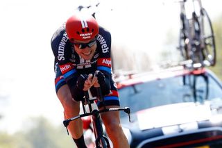 Tobia Ludvigsson set the early fastest time at the Giro's opening time trial.