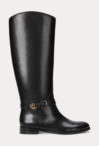 Ralph Lauren Brooke Burnished Leather Riding Boot