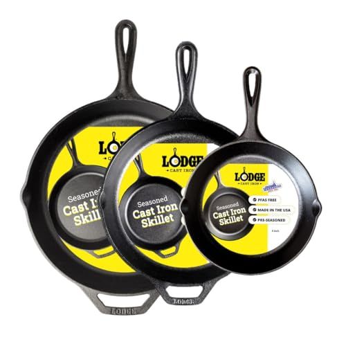 Pre-Seasoned Cast Iron Skillet Set