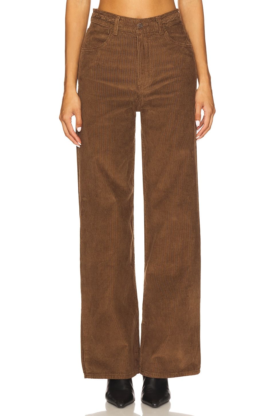 Ribcage Wide Leg Braided Jeans
