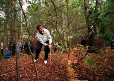 Seve Ballesteros playing out of the (many) trees at Wentworth.