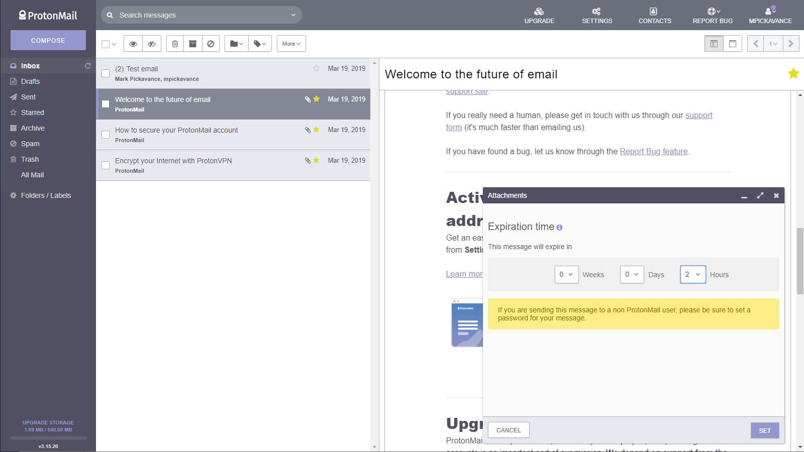 protonmail with mailbird