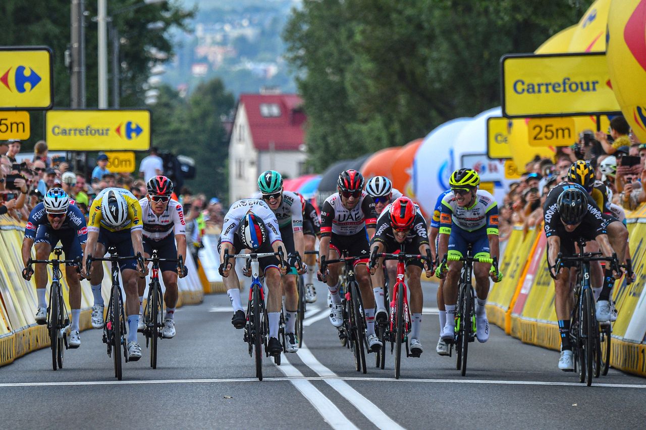 Tour de Pologne 2021 78th Edition 5th stage Chocholow BielskoBiala 1728 km 13082021 Joao Almeida POR Deceuninck QuickStep Matej Mohoric SLO Bahrain Victorious Stefano Oldani ITA Lotto Soudal Nikias Arndt GER Team DSM photo Dario BelingheriBettiniPhoto2021