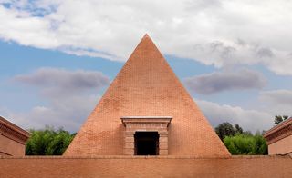 A pyramid-shaped chapel