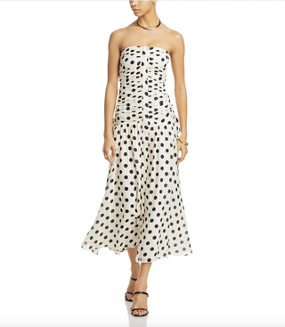 Reiss Rue Strapless Polka Dot Dress