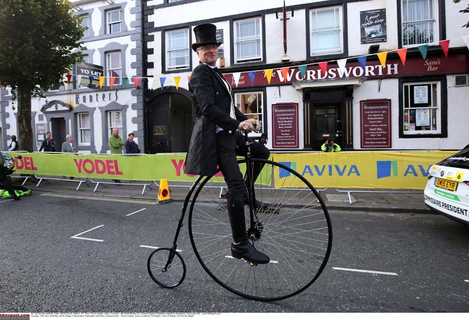 Some pre-stage entertainment at the Tour of Britain