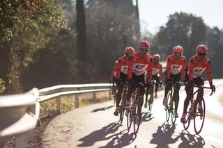 The EF Education First-Drapac riders get in the kilometres