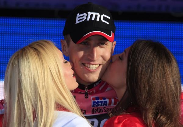 Taylor Phinney (BMC) gets winner's kisses