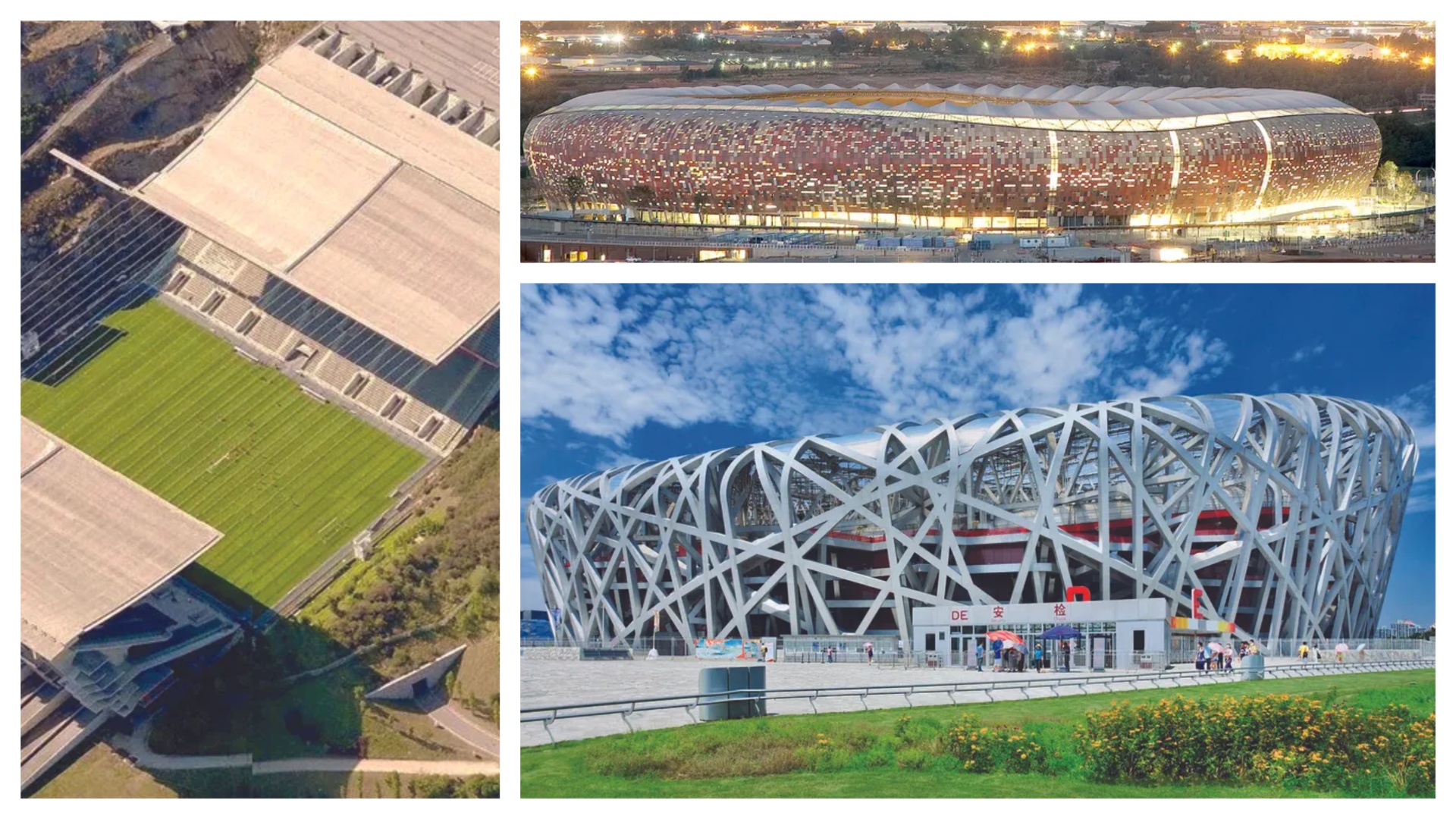 A selection of football stadiums