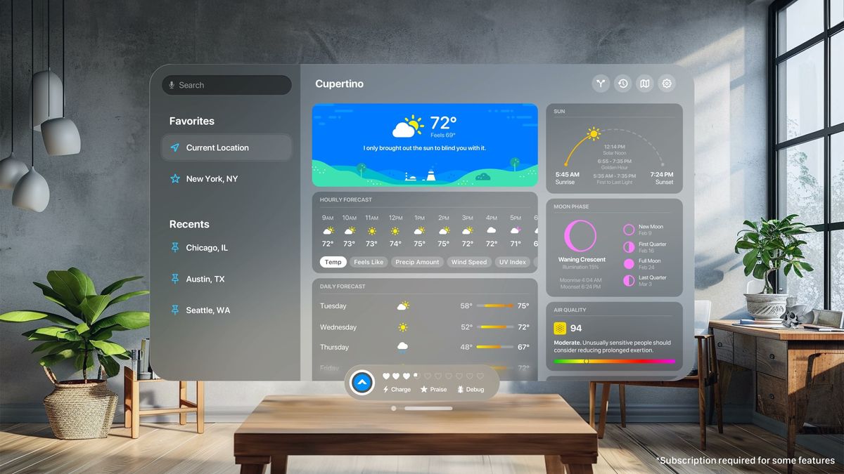 Apple Vision Pro gets new mixed-reality weather forecasts as we wait ...