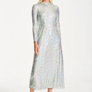 Whistles Sequin Column Dress