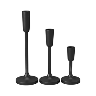 Black taper candles