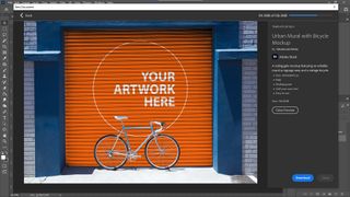 Screenshot of graphic design templates in Photoshop