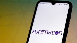 Funimation Productions logo seen displayed on a smartphone R