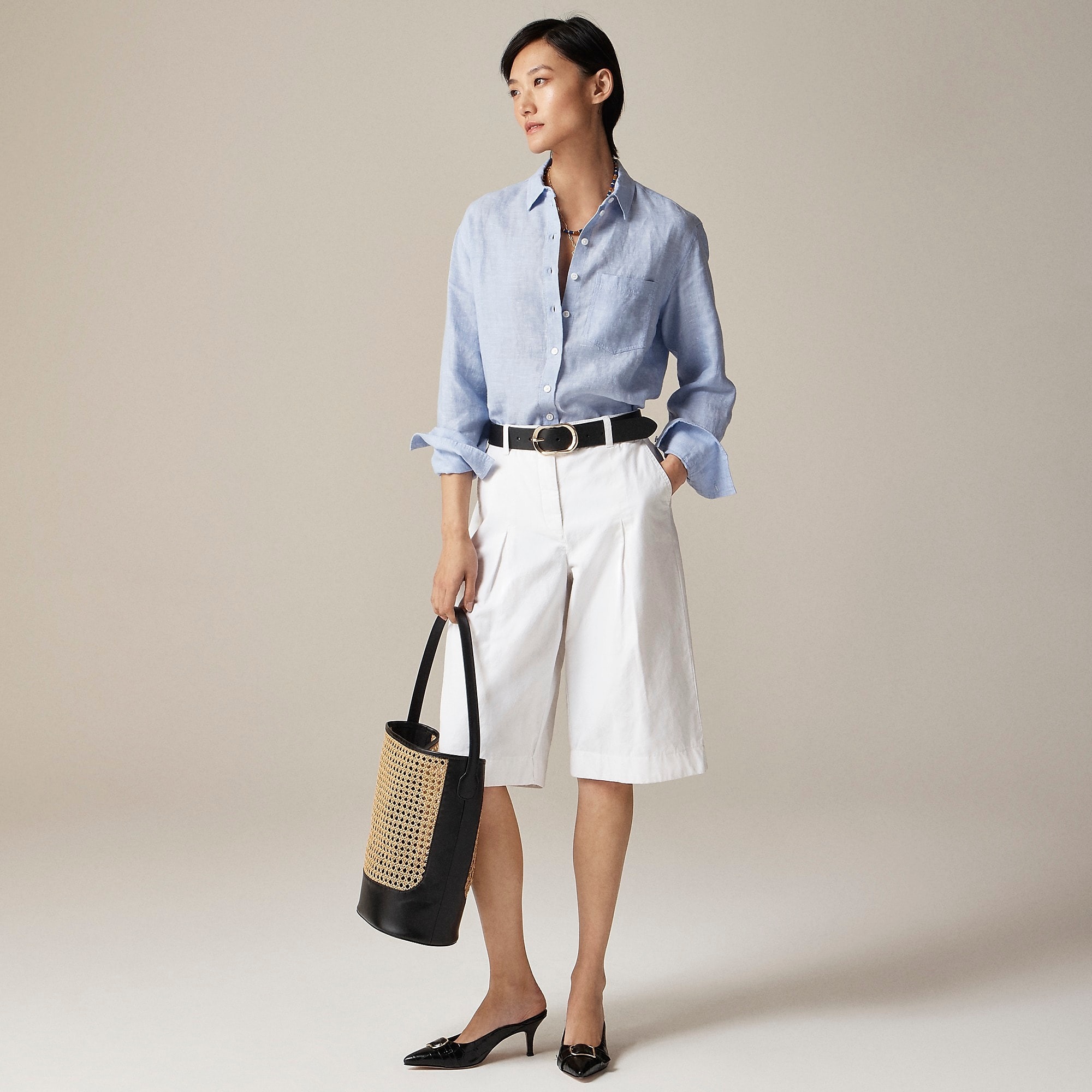J.Crew, Garçon Classic Shirt in Striped Linen