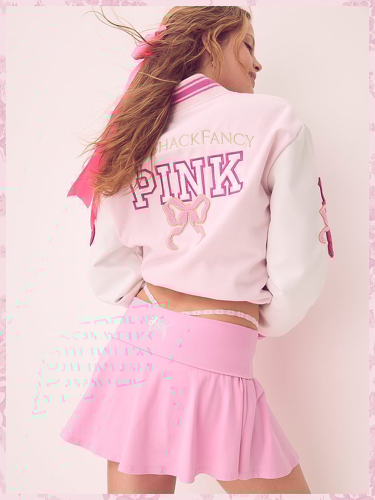 Pink X Loveshackfancy Cotton Foldover Flirty Skirt