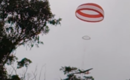 Watch this plane crash saved by a parachute