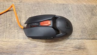 black gaming mouse top view