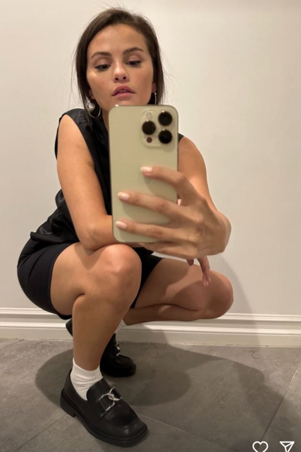 Selena Gomez in Charles & Keith loafers