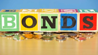 the word "bonds" spelled out with blocks