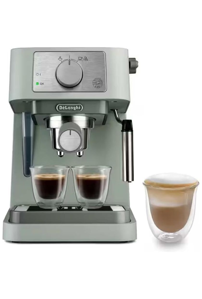 De'Longhi Stilosa, Manual Espresso Machine Manual Milk Frother Green
