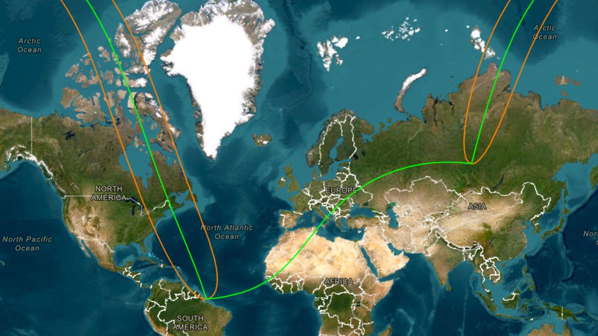 map of path of eclipse across the world.