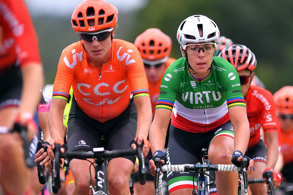 Marianne Vos (CCC-Liv) and Marta Bastianelli (Virtu)