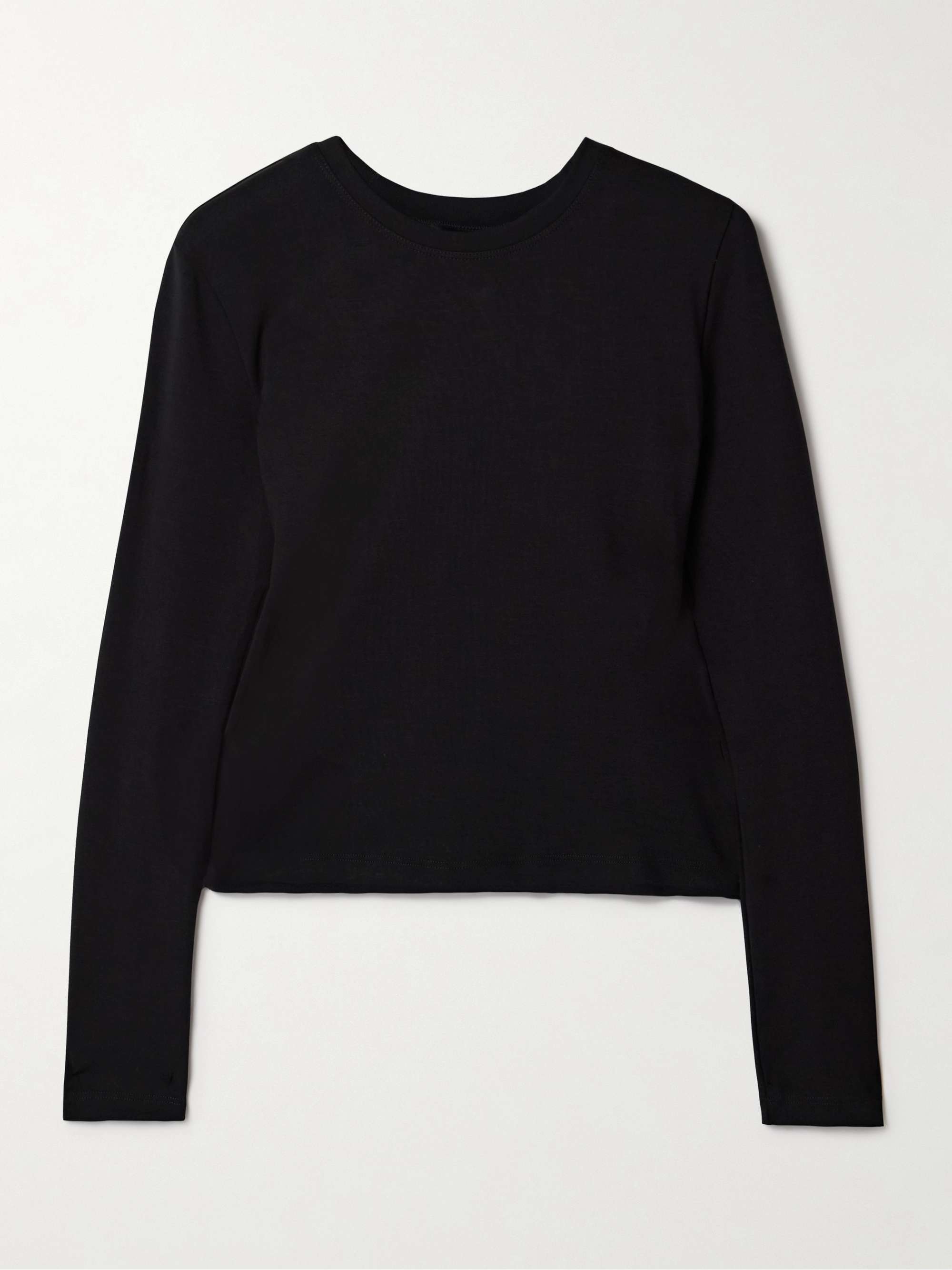Heather Stretch-Tencel&amp;trade; Lyocell Jersey T-Shirt