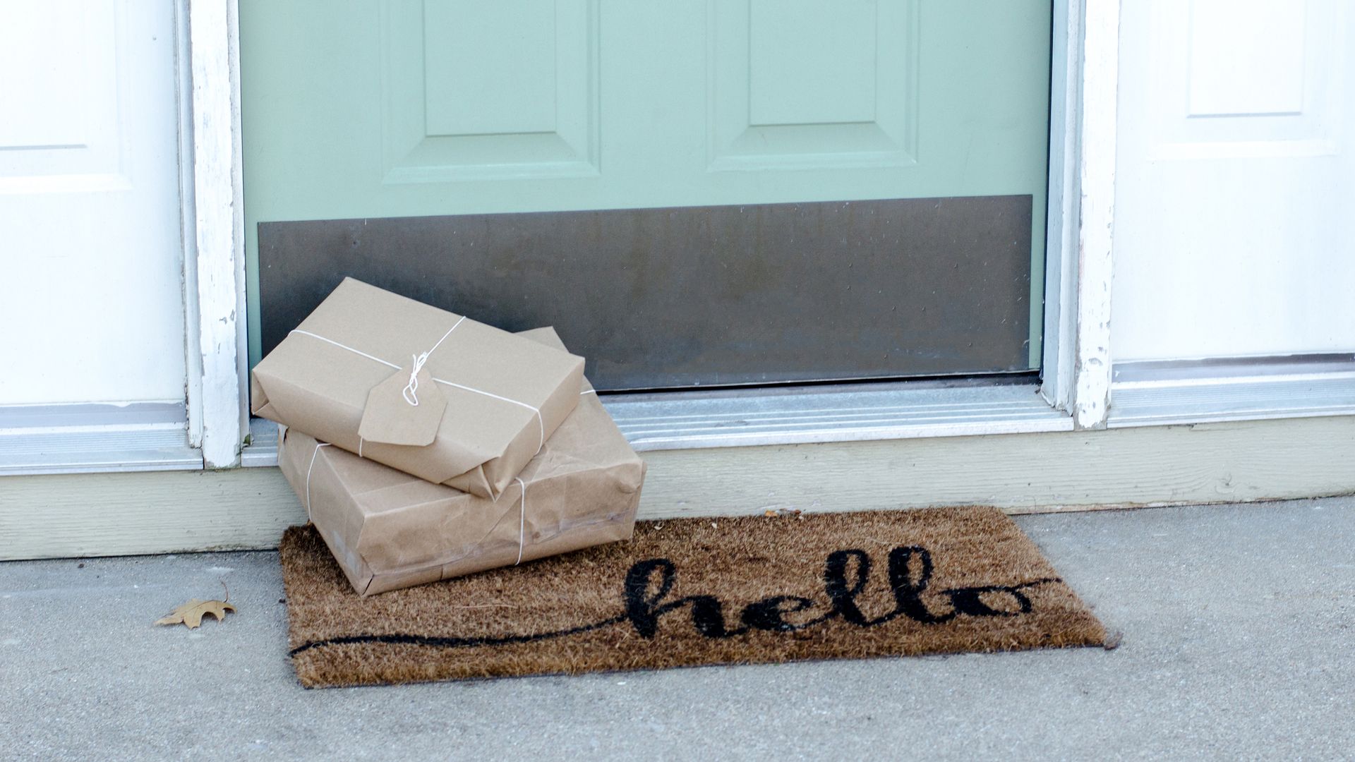 Leave present. Doorsteps.