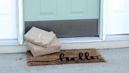 Presents left outside front door