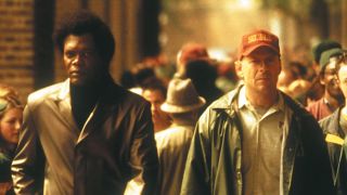 Bruce Willis and Samuel L. Jackson in Unbreakable