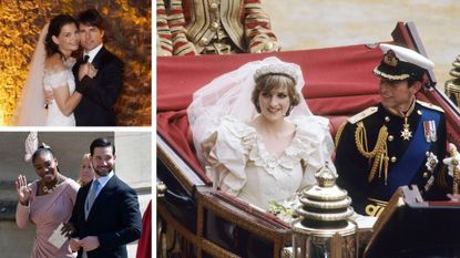 Biggest celeb weddings of all time - Katie Holmes and Tom Cruise, Serena Williams and Alexis Ohanianm, Princess Diana and Prince Charles 
