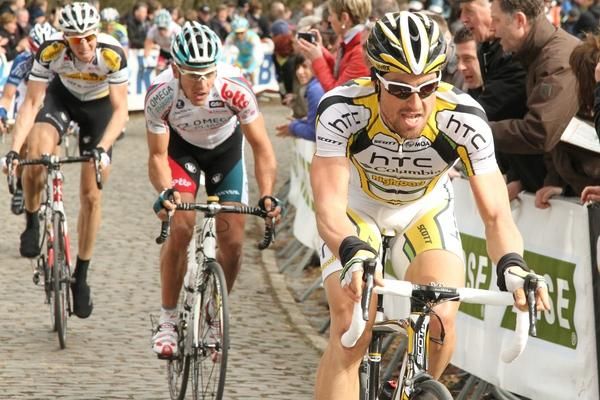 Eventual race winner Bernard Eisel (HTC-Columbia).