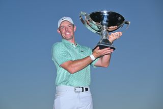 Rory McIlroy of Northern Ireland holds the FedEx Cup after the final round of the TOUR Championship at East Lake Golf Club on August 28, 2022 in Atlanta, Georgia.