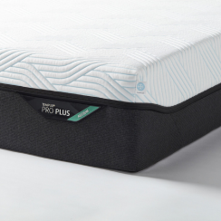 Corner of Tempur Pro Plus mattress