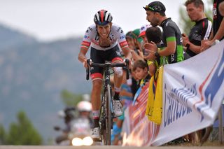 Fabio Aru in action on the 2019 Vuelta a Espana.