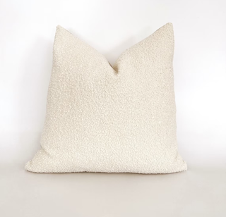 A boucle pillow