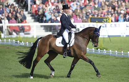 Clark Montgomery (USA) riding Loughan Glen during the Dressage at the Badminton Horse Trials Gloucestershire, UK, 7-11th May, 2014