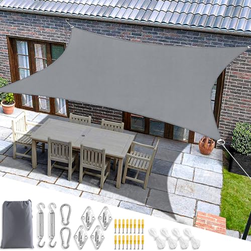 Mokani Sun Shade Sail for Garden, 3x4m Rectangle Sunscreen Awning Canopy, Waterproof Shade Sails With Accessories, 95% Uv Block Sail Shades, Sun Shades for Garden Outdoor Patio Party Pergola Balcony