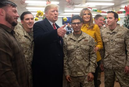 Donald and Melania Trump in Iraq.