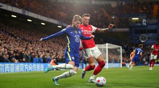 Chelsea in action against Arsenal